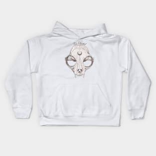 Skull Cat Kids Hoodie